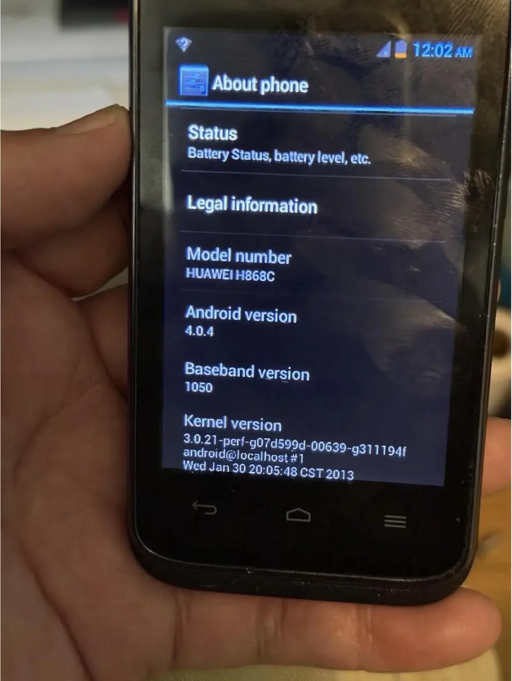 Huawei Glory Model: H868C, Trackfone Prepaid, Good Condition, 4gb